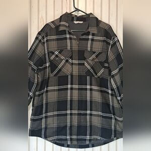 Field And Stream Sherpa Lined Boondock Plaid Full Zip Shirt/Jacket  Outdoors LRG